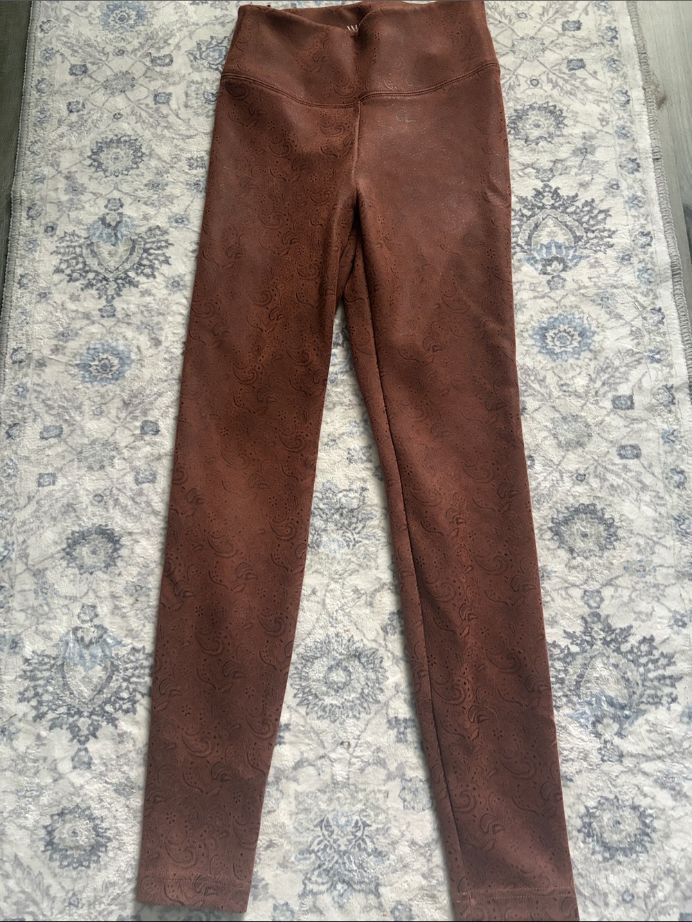 White House Black Market Brown Paisley-Print High-Rise Leggings